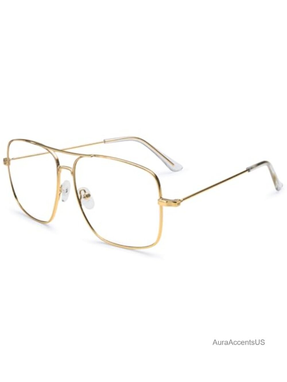 Oversized Blue Light Glasses Metal Aviator Big Frame